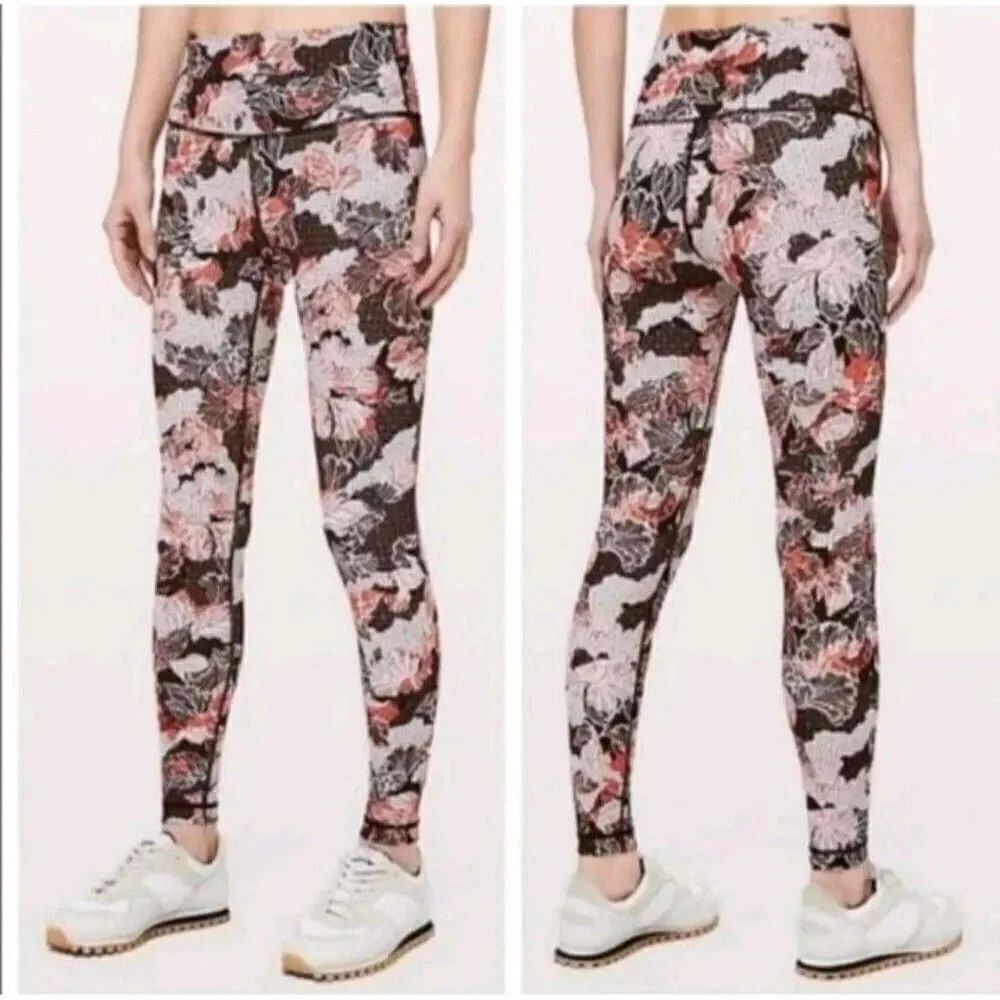 Lululemon Wunder Under Leggings Womens 10 Hi Rise Tight CNY Artisan Spring Multi